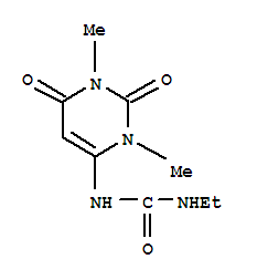 1-(1,3-dimethyl-2,6-dioxo-1,2,3,6-tetrahydropyrimidin-4-yl)-3-ethylurea molecular structure