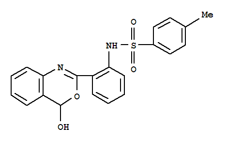 Benzenesulfonamide,N-[2-(4-hydroxy-4H-3,1-benzoxazin-2-yl)phenyl]-4-methyl- molecular structure