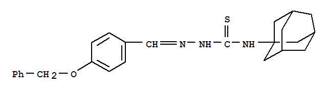 4-(benzyloxy)benzaldehyde N-tricyclo[3.3.1.1~3,7~]dec-1-ylthiosemicarbazone molecular structure