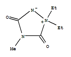 1,1-diethyl-4-methyl-3,5-dioxo-1,2,4-triazolidin-1-ium molecular structure