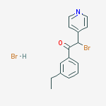 2-BROMO-1-(3-ETHYLPHENYL)-2-(4-PYRIDYL)ETHANONE HBR molecular structure