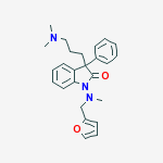 3-(3-(DIMETHYLAMINO)PROPYL)-1-(FURFURYLMETHYLAMINO)-3-PHENYL-2-INDOLINONE molecular structure
