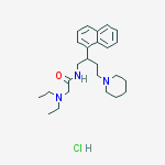2-(diethylamino)-n-(2-naphthalen-1-yl-4-piperidin-1-ylbutyl)acetamide;hydrochloride molecular structure