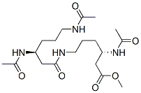 (S)-3-(Acetylamino)-6-[[(S)-3,6-bis(acetylamino)-1-oxohexyl]amino]hexanoic acid methyl ester molecular structure