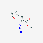 2-Propenoic acid, 2-azido-3-(2-furanyl)-, ethyl ester molecular structure