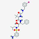 L-VALINAMIDE, N-[(3-FLUOROPHENYL)METHYL]GLYCYL-N1-[(1S,2R)-3-[[(3-AMINOPHENYL)SULFONYL](2-METHYLPROPYL)AMINO]-2-HYDROXY-1-(PHENYLMETHYL)PROPYL]-3-METHYL-
