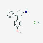 3-(4-methoxyphenyl)-3-phenylcyclopentanamine hydrochloride (1:1) molecular structure