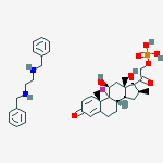 N,n'-dibenzylethane-1,2-diamine;[2-[(8s,10s,11s,13s,14s,16s,17r)-9-fluoro-11,17-dihydroxy-10,13,16-trimethyl-3-oxo-6,7,8,11,12,14,15,16-octahydrocyclopenta[a]phenanthren-17-yl]-2-oxoethyl] Dihydrogen Phosphate molecular structure