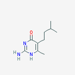 2-AMINO-4-HYDROXY-6-METHYL-5-(3-METHYLBUTYL)PYRIMIDINE molecular structure