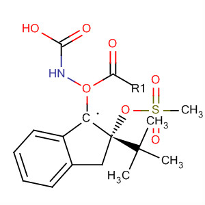 Carbamic acid,[(1R,2S)-2,3-dihydro-2-[(methylsulfonyl)oxy]-1H-inden-1-yl]-,1,1-dimethylethyl ester molecular structure
