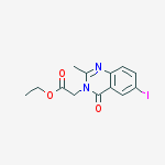ethyl (6-iodo-2-methyl-4-oxoquinazolin-3(4H)-yl)acetate molecular structure