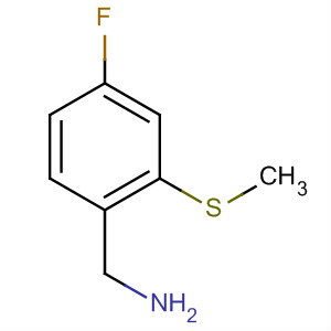 Benzenemethanamine, 4-fluoro-2-(methylthio)- molecular structure