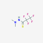 2,2,3,3,3-pentafluoro-N',N'-dimethylpropanethiohydrazide molecular structure