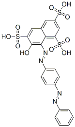 7-Hydroxy-8-[[4-(phenylazo)phenyl]azo]-1,3,6-naphthalenetrisulfonic acid molecular structure