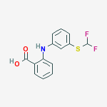 2-({3-[(difluoromethyl)sulfanyl]phenyl}amino)benzoic acid molecular structure