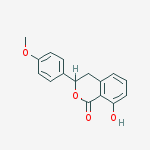 1H-2-Benzopyran-1-one, 3,4-dihydro-8-hydroxy-3-(4-methoxyphenyl)- molecular structure