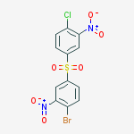 Benzene, 1-bromo-4-[(4-chloro-3-nitrophenyl)sulfonyl]-2-nitro- molecular structure