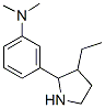 BENZENAMINE, 3-(3-ETHYL-2-PYRROLIDINYL)-N,N-DIMETHYL- molecular structure