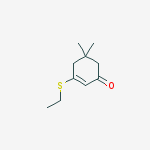3-(ethylsulfanyl)-5,5-dimethylcyclohex-2-en-1-one molecular structure