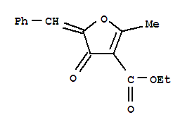 ethyl (5Z)-2-methyl-4-oxo-5-(phenylmethylidene)-4,5-dihydrofuran-3-carboxylate molecular structure