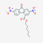 9H-Fluorene-4-carboxylic acid, 2,7-dinitro-9-oxo-, hexyl ester molecular structure