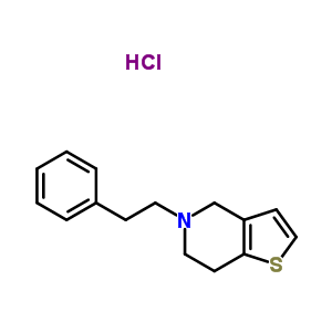 THIENO[3,2-C]PYRIDINE,4,5,6,7-TETRAHYDRO-5-(2-PHENYLETHYL)- HCL molecular structure