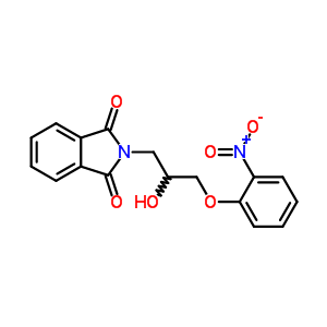 2-[2-hydroxy-3-(2-nitrophenoxy)propyl]isoindole-1,3-dione molecular structure