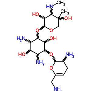 2,4-diamino-5-{[3-amino-6-(aminomethyl)-3,4-dihydro-2H-pyran-2-yl]oxy}-3,6-dihydroxycyclohexyl 3-deoxy-4-C-methyl-3-(methylamino)pentopyranoside