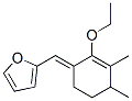 2-[(2-Ethoxy-3,4-dimethyl-2-cyclohexen-1-ylidene)methyl]furan molecular structure
