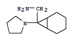 1-[7-(pyrrolidin-1-yl)bicyclo[4.1.0]hept-7-yl]methanamine molecular structure
