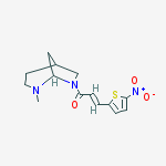 (e)-1-(4-methyl-4,6-diazabicyclo[3.2.1]octan-6-yl)-3-(5-nitrothiophen-2-yl)prop-2-en-1-one molecular structure