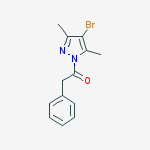 1-(4-bromo-3,5-dimethylpyrazol-1-yl)-2-phenylethanone molecular structure