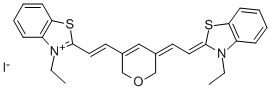 BENZOTHIAZOLIUM, 3-ETHYL-2-[2-[5-[2-(3-ETHYL-2(3H)-BENZOTHIAZOLYLIDENE)ETHYLIDENE]-5,6-DIHYDRO-2H-PYRAN-3-YL]ETHENYL]-, IODIDE