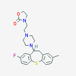 2-Oxazolidinone, 3-(2-(4-(8-fluoro-2-methyl-10,11-dihydrodibenzo(b,f)thiepin-10-yl)-1-piperazinyl)ethyl)-, (+-)- molecular structure