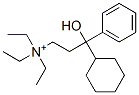 N,N,N-Triethyl-3-cyclohexyl-3-hydroxy-3-phenylpropylammonium molecular structure