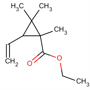 Cyclopropanecarboxylic acid, 3-ethenyl-1,2,2-trimethyl-, ethyl ester molecular structure