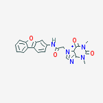 7H-PURINE-7-ACETAMIDE,N-DIBENZOFURAN-3-YL-1,2,3,6-TETRAHYDRO-1,3-DIMETHYL-2,6-DIOXO- molecular structure