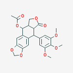 [(5s,5as,8ar,9r)-8-oxo-9-(3,4,5-trimethoxyphenyl)-5a,6,8a,9-tetrahydro-5h-[2]benzofuro[5,6-f][1,3]benzodioxol-5-yl] Acetate molecular structure