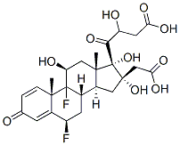 6beta,9-difluoro-11beta,16alpha,17,21-tetrahydroxypregna-1,4-diene-3,20-dione 16,21-di(acetate) molecular structure