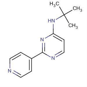 4-Pyrimidinamine, N-(1,1-dimethylethyl)-2-(4-pyridinyl)- molecular structure