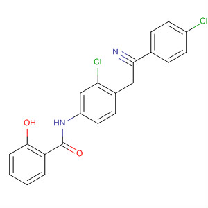 Benzamide,N-[3-chloro-4-[(4-chlorophenyl)cyanomethyl]phenyl]-2-hydroxy- molecular structure