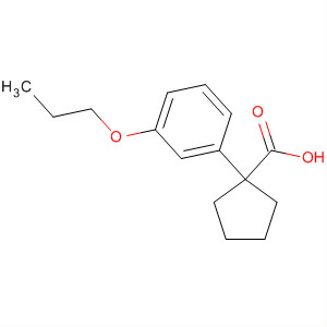 Cyclopentanecarboxylic acid, 1-(3-propoxyphenyl)- molecular structure