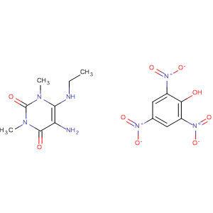 2,4(1H,3H)-Pyrimidinedione, 5-amino-6-(ethylamino)-1,3-dimethyl-,compd. with 2,4,6-trinitrophenol (1:1) molecular structure