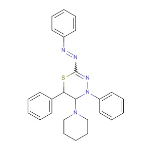 4H-1,3,4-Thiadiazine,5,6-dihydro-4,6-diphenyl-2-(phenylazo)-5-(1-piperidinyl)-