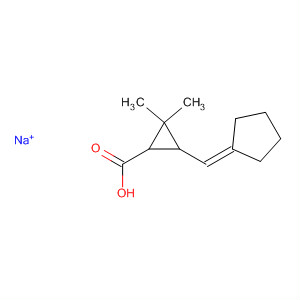 Cyclopropanecarboxylic acid, 3-(cyclopentylidenemethyl)-2,2-dimethyl-,sodium salt molecular structure