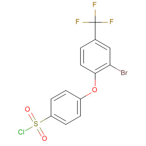 Benzenesulfonyl chloride, 4-[2-bromo-4-(trifluoromethyl)phenoxy]- molecular structure