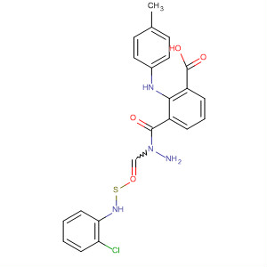 Benzoic acid, 2-[(4-methylphenyl)amino]-,2-[[(2-chlorophenyl)amino]thioxomethyl]hydrazide molecular structure