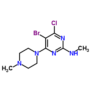 5-bromo-4-chloro-N-methyl-6-(4-methylpiperazin-1-yl)pyrimidin-2-amine