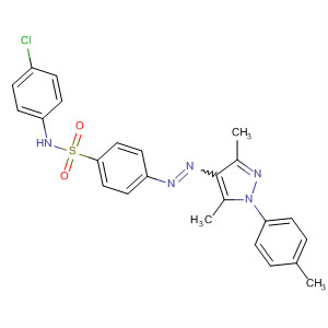 Benzenesulfonamide,N-(4-chlorophenyl)-4-[[3,5-dimethyl-1-(4-methylphenyl)-1H-pyrazol-4-yl]azo]- molecular structure
