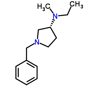(3R)-1-benzyl-N-ethyl-N-methylpyrrolidin-3-amine molecular structure